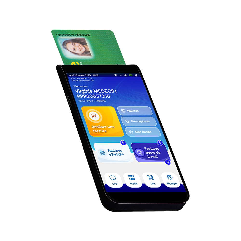 Lecteur sesam vitales pour les médecin, infirmiers, auxiliaires médicaux en mobilité