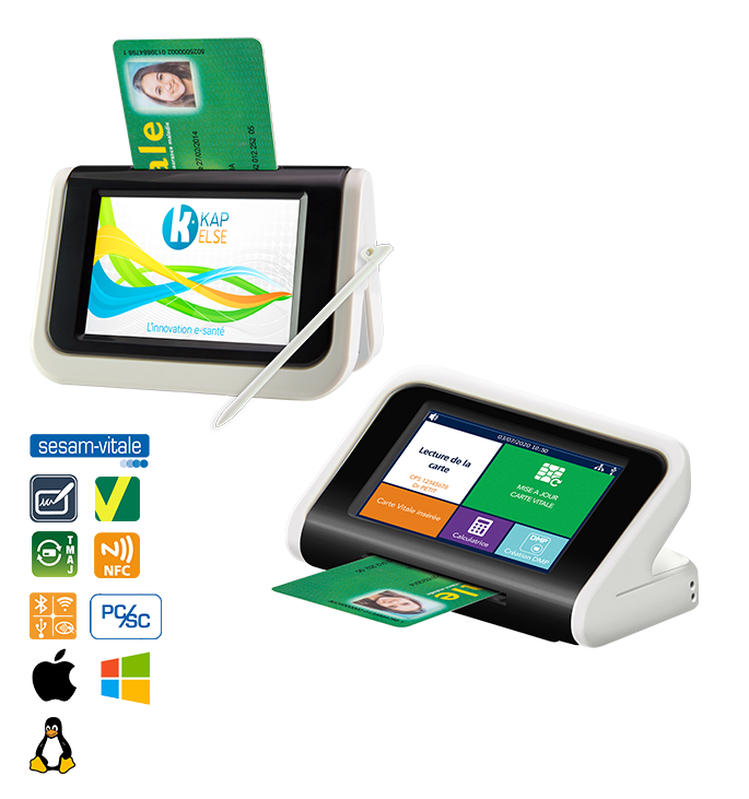 Lecteur Kapelse de carte vitale pour la facturation et l’accès aux téléservices de l’Assurance Maladie