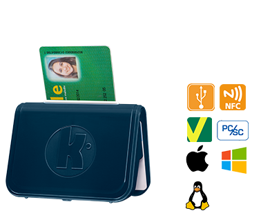 Lecteur Kapelse de carte contact et sans contact